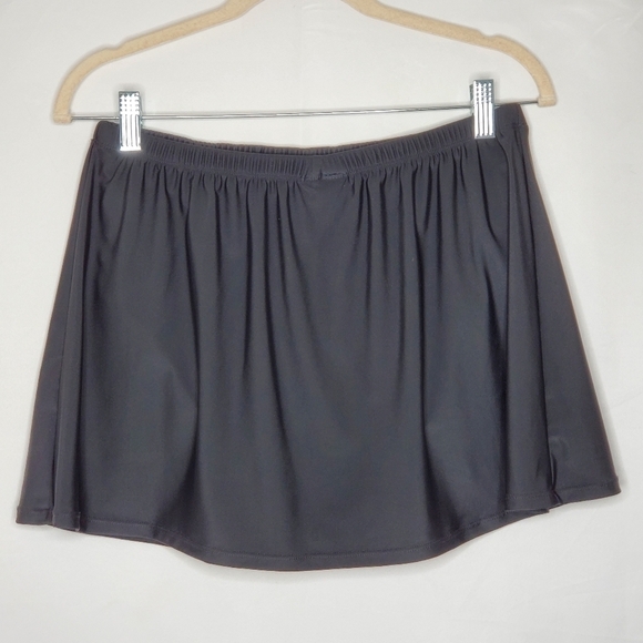 NWT Carolinas Saltwater Swim Skirt Size 12 Black Full Coverage Swim Bottom Beach - Picture 2 of 10
